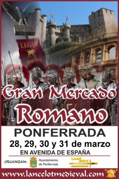 Gran Mercado Romano De PONFERRADA (León) 2024 cartel
