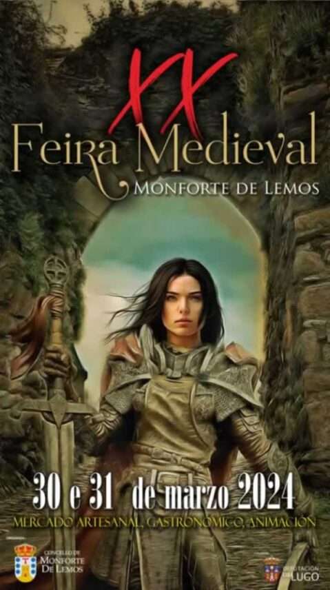 Cartel oficial de la Feria Medieval de Monforte de Lemos (Lugo) 2024
