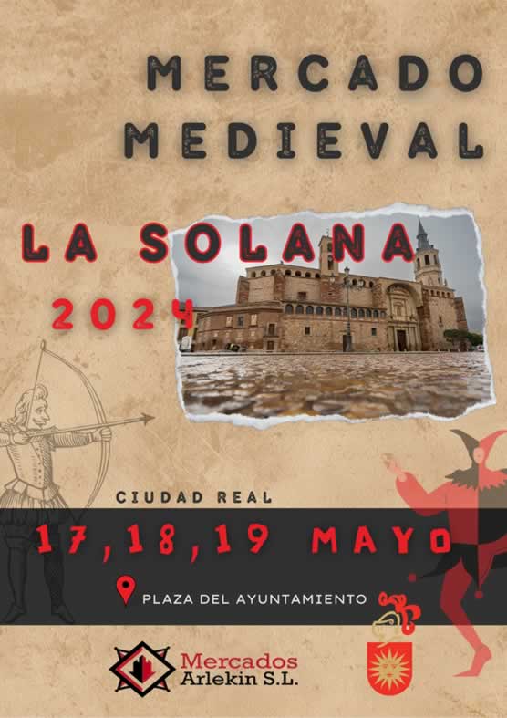 Cartel Mercado Medieval De La Solana (Ciudad Real) 2024