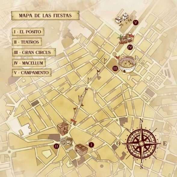 Fiestas Ibero-Romanas De Cástulo de Linares 2024 mapa