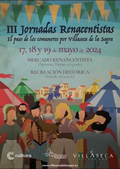 Jornadas renacentistas de VILLASECA DE LA SAGRA , TOLEDO 2024 - cartel