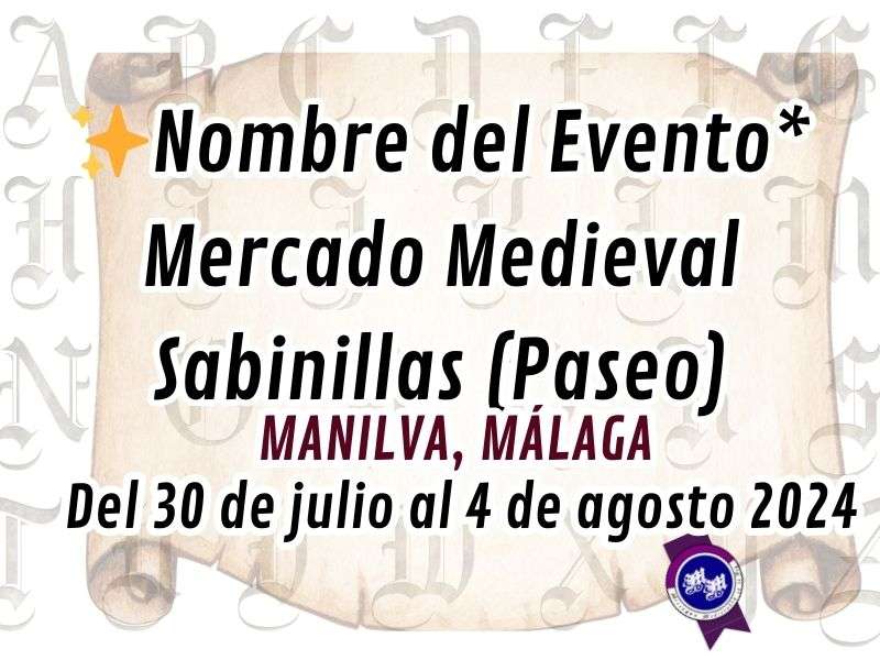 Mercado Medieval Sabinillas (Paseo) Málaga 2024