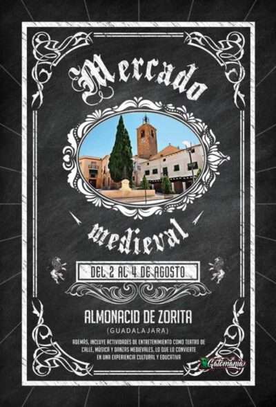 cartel MERCADO MEDIEVAL DE ALMONACID DE ZORITA, GUADALAJARA 2024