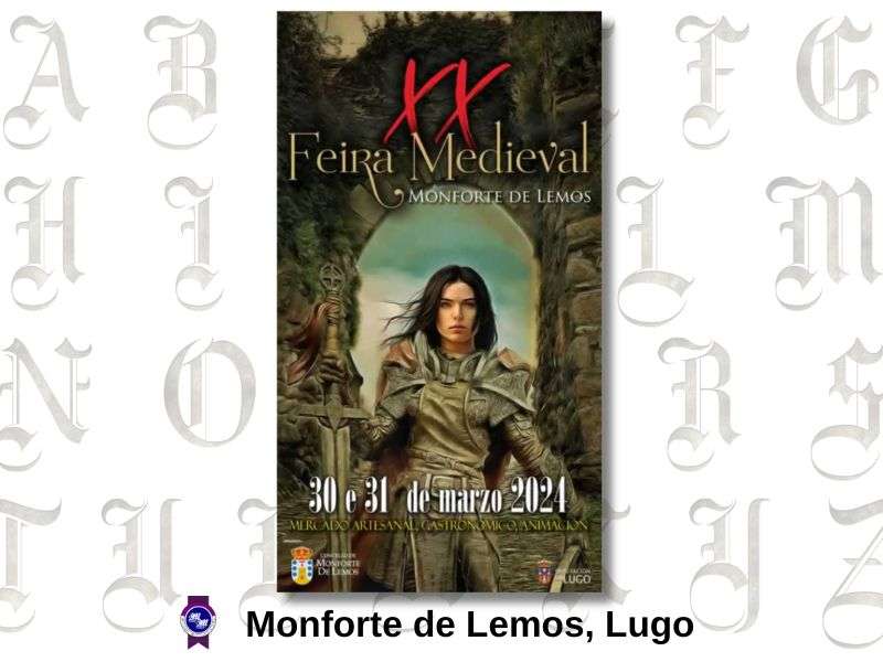 Cartel de la Feria Medieval de Monforte de Lemos (Lugo) 2024