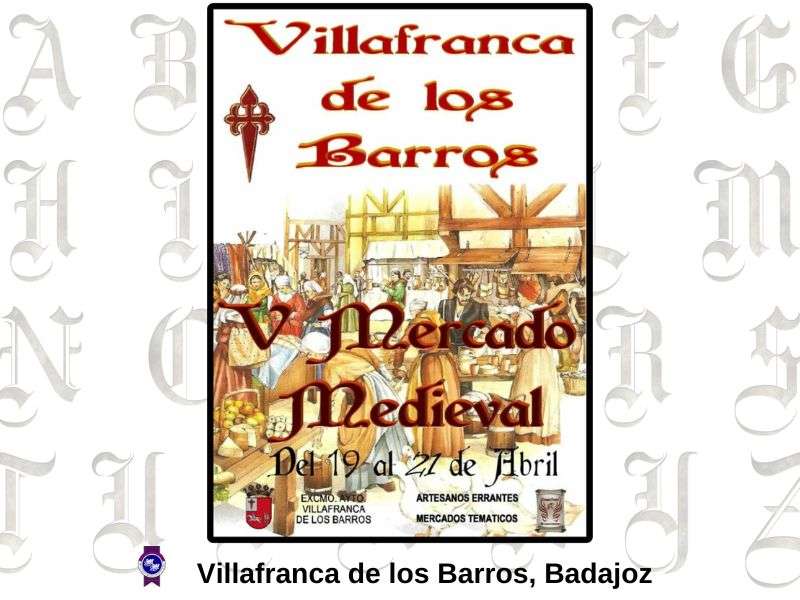 Cartel del MERCADO MEDIEVAL de Villafranca de los Barros, Badajoz 2024
