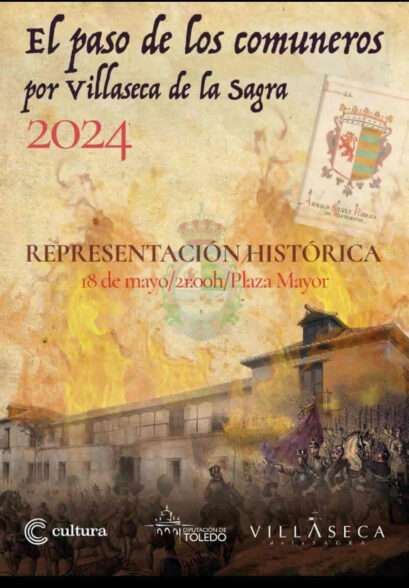 Cartel del RECREACIÓN HISTÓRICA DEL PASÓ DE LOS COMUNEROS POR VILLASECA DE LA SAGRA , TOLEDO 2024 