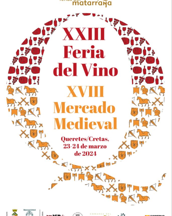 Cartel XXIII Feria del Vino y XVIII Mercado Medieval de Cretas
