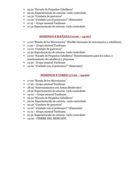 PROGRAMACIÓN MERCADO MEDIEVAL JUMILLA 2