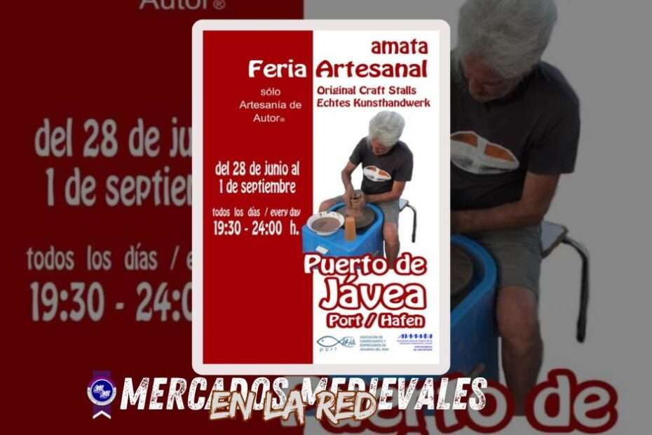 Anuncio Feria de Artesanía de Autor® de Xàbia/Jávea (Alicante) del 28 de junio al 1 de septiembre de 2024