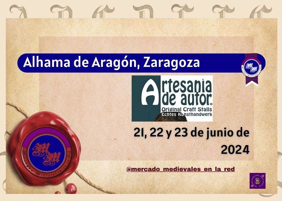 Anuncio Feria de Artesanía de Autor® de Alhama de Aragón (Zaragoza) 2024