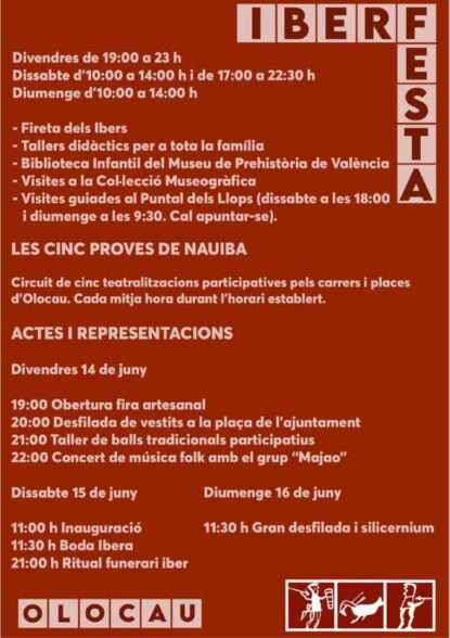 Programacion Feria de Artesanía de Autor®, estilo ibérico de Olocau (Valencia) 2024