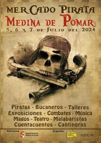 Cartel Mercado Pirata de Medina de Pomar (Burgos) Julio 2024