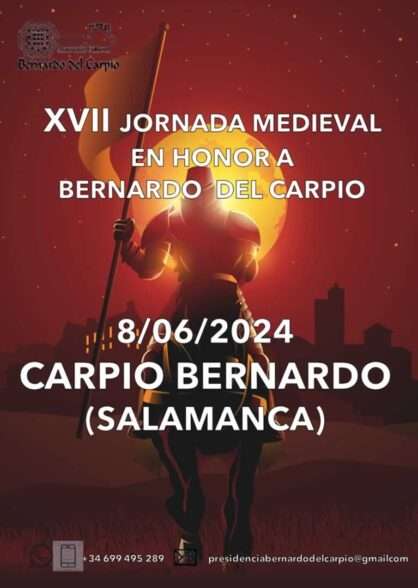 XVII Jornada medieval en honor a Bernardo del Carpio de Carpio-Bernardo (Salamanca) 2024 cartel