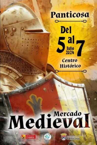 Cartel Mercado Medieval de Panticosa, Huesca 05 al 07 de Julio 2024
