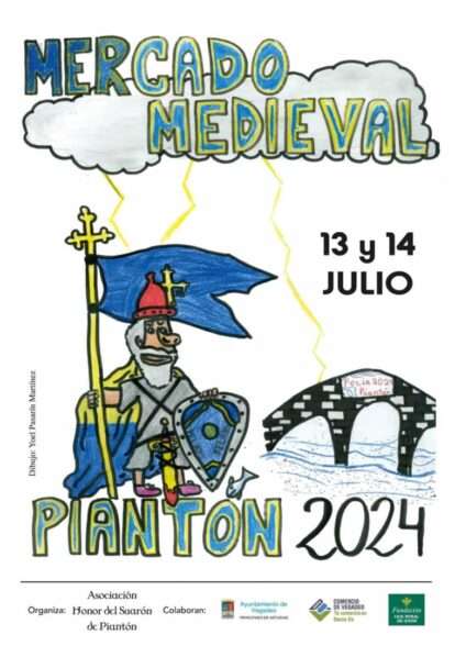 Cartel Mercado Medieval De Piantón (Vegadeo) Asturias 2024
