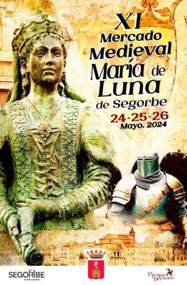 Cartel Mercado Medieval Maria de Luna de Segorbe (Castellón) 2024