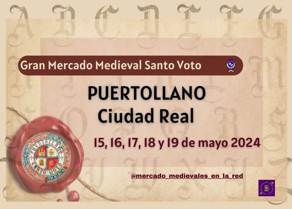 Anuncio Gran Mercado Medieval Santo Voto de Puertollano (Ciudad Real) 2024