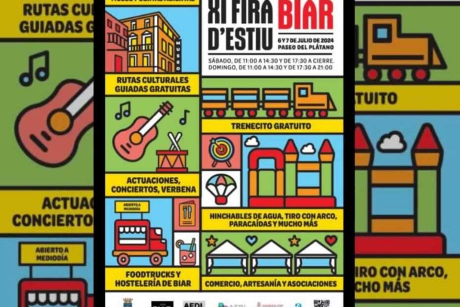 Anuncio Feria de Verano de Biar, Alicante 6 y 7 de julio del 2024