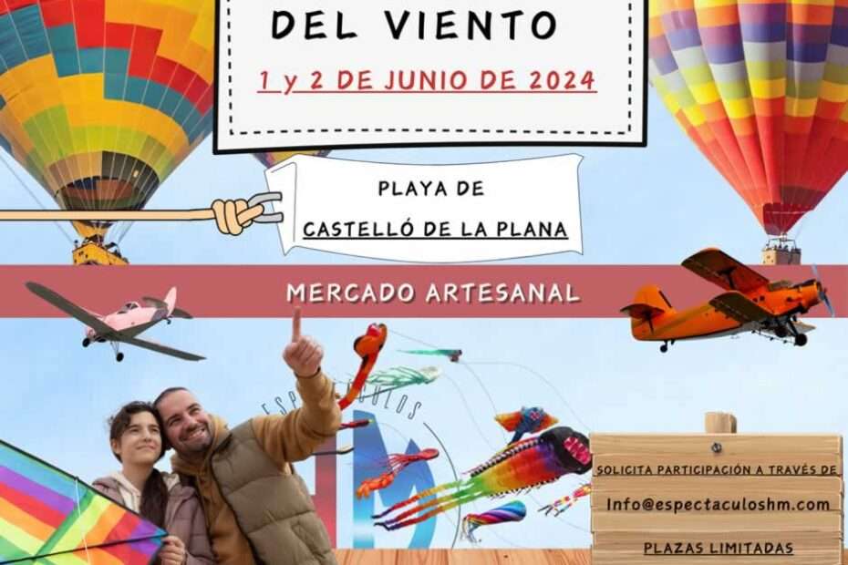 Mercado alternativo en el Festival de viento de la playa de Castellón
