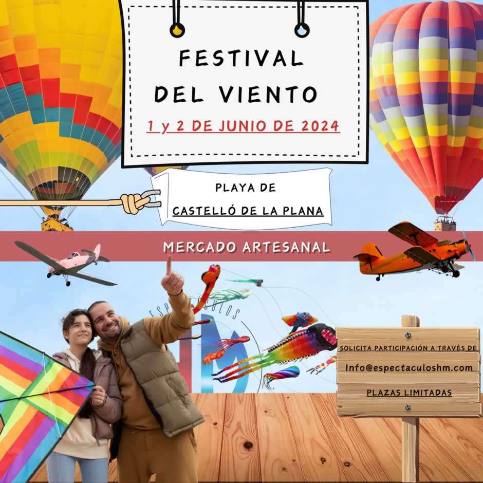Mercado alternativo en el Festival de viento de la playa de Castellón