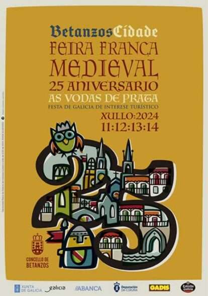 Cartel Feira Franca Medieval de Betanzos / La Coruña 2024