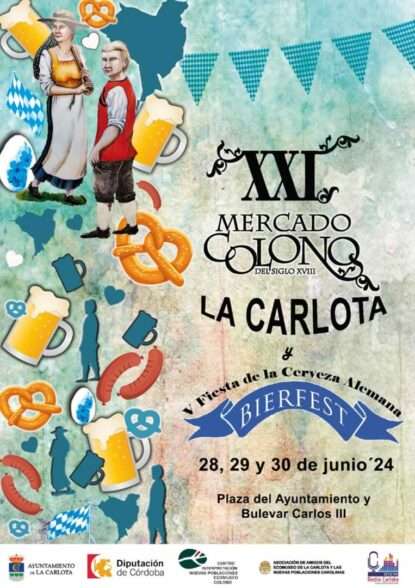 Cartel Mercado Colono de la Ilustración de La Carlota (Córdoba)