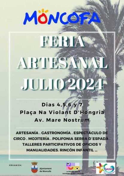Cartel del Feria Artesanal de Moncofa 2024