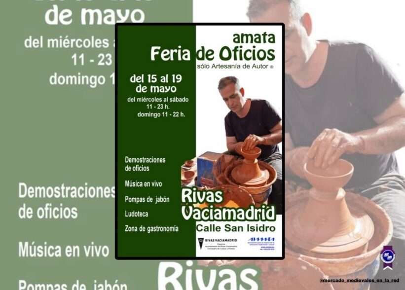 Anuncio Feria de Oficios con Artesanía de Autor ® de Rivas-Vaciamadrid / Madrid 2024
