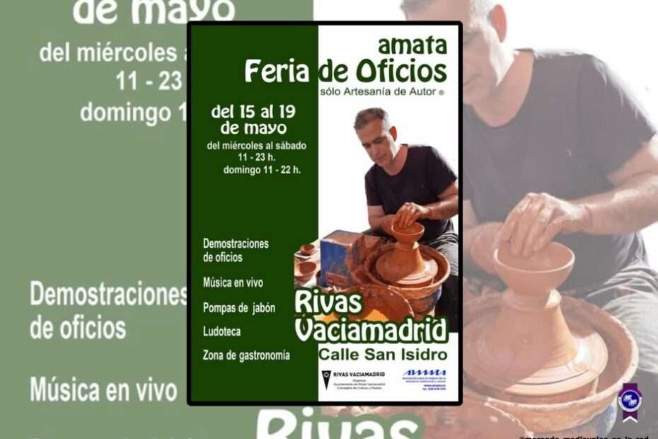 Anuncio Feria de Oficios con Artesanía de Autor ® de Rivas-Vaciamadrid / Madrid 2024