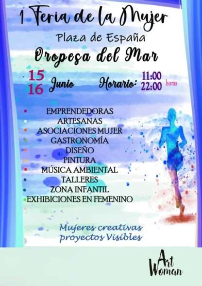 Cartel de Feria de la mujer emprendedora de Oropesa del Mar / Castellón 2024