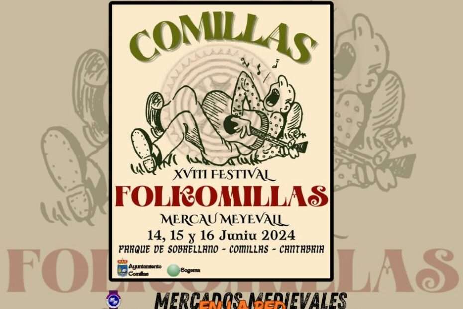 Anuncio Cartel Folkomillas, Mercado Medieval de Comillas (Cantabria) 2024