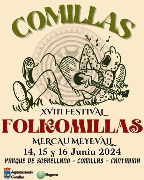 Cartel Folkomillas, Mercado Medieval de Comillas (Cantabria) 2024
