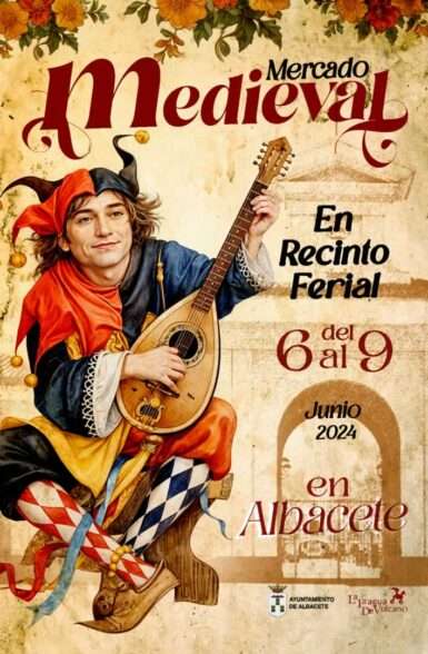 cartel Mercado Medieval de Albacete 06 al 09 de junio 2024