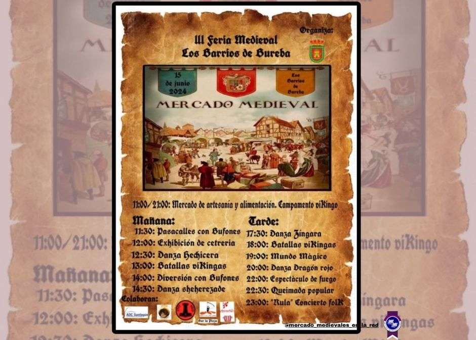 Anuncio de la Feria Medieval de Los Barrios de Bureba
