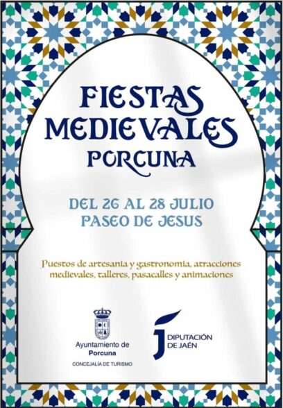 Cartel Mercado Medieval de Porcuna (Jaén) 26 al 28 Julio 2024