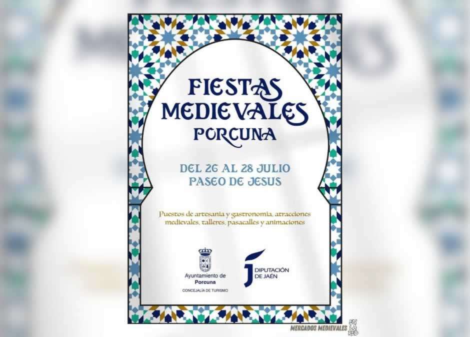 ANuncio Mercado Medieval de Porcuna (Jaén) 26 al 28 Julio 2024