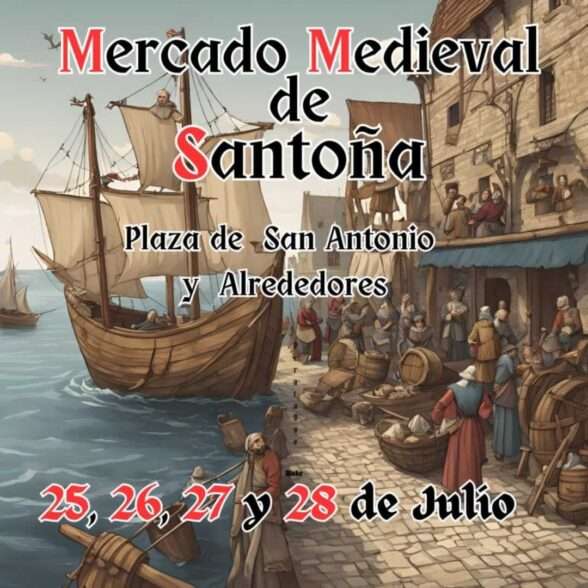 Cartel Mercado Medieval de Santoña (Cantabria) 2024