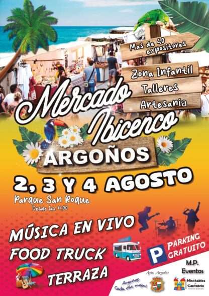 Cartel del Mercado Ibicenco de Argoños (Cantabria) 2024