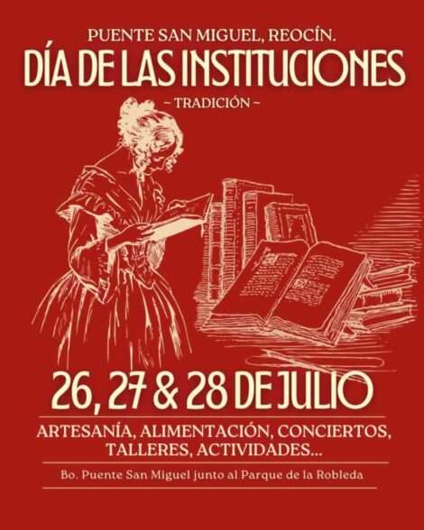 Cartel Día De Las Instituciones de Puente San Miguel-Reocín (Cantabria) 2024