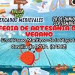 ANUNCIO Feria de Artesanía Paseo Marítimo Playa la Costilla ROTA (Cádiz) 2024
