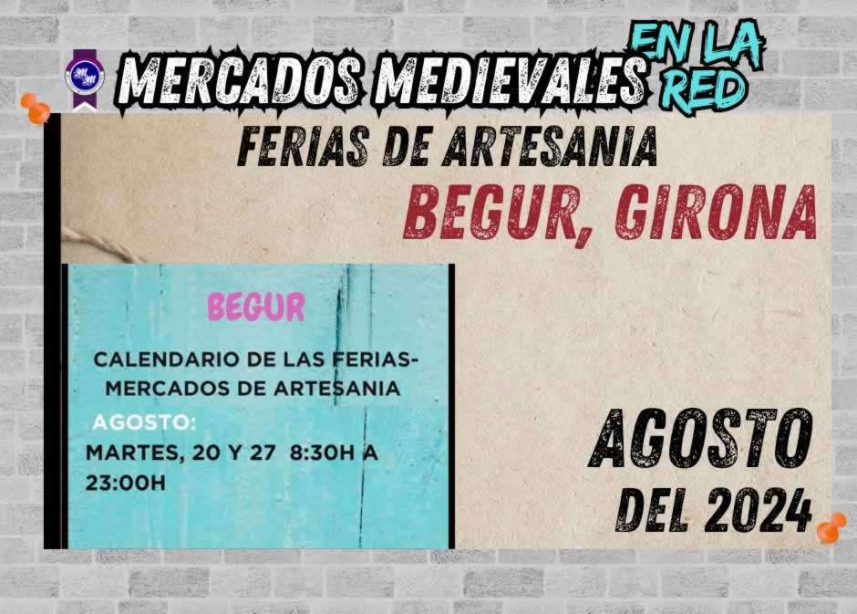 Feria - Mercado de Artesania de Begur (Girona) agosto 2024