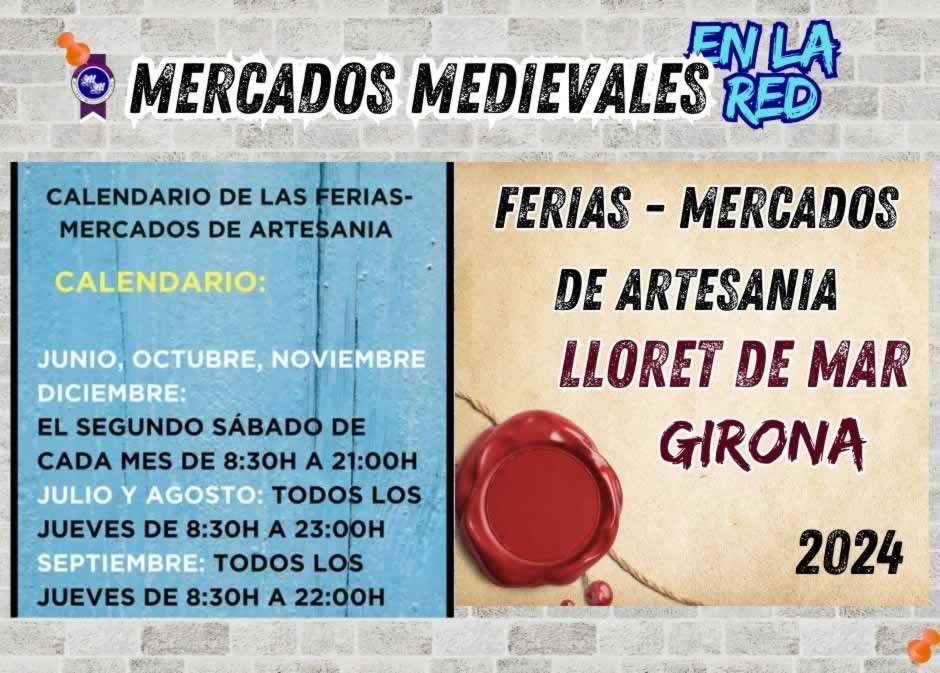 Feria - Mercado de Artesanía de Lloret de Mar (Girona) 2024