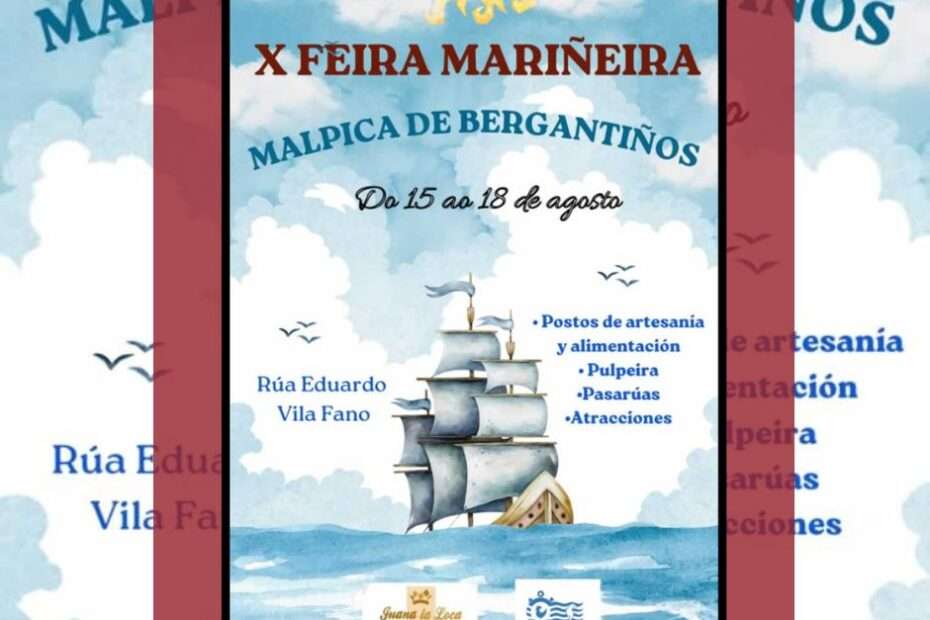 Anuncio de X Mercado marinero en Malpica de Bergantiños 