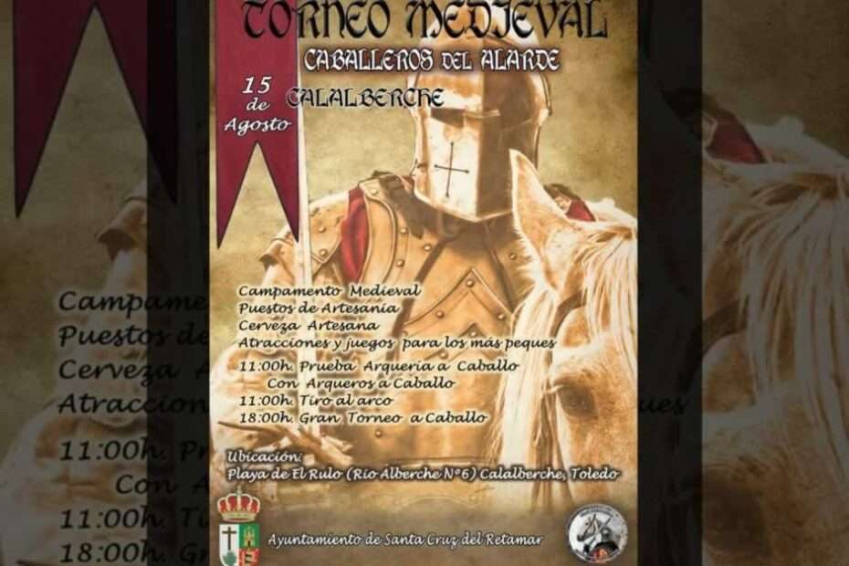 Anuncio Torneo y Mercado Medieval de Cabalberche (Santa Cruz de Retamar) Toledo 2024