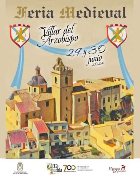 Cartel Feria Medieval de Villar del Arzobispo el 29 y 30 de junio del 2024