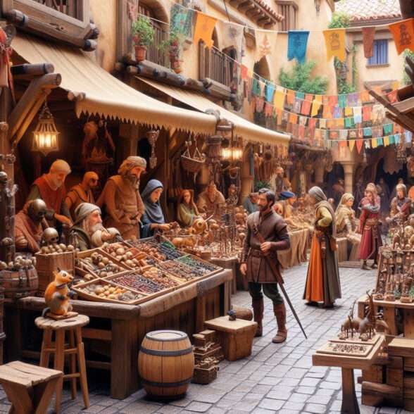 Representación del Mercado Medieval Tradicional De Santa Ana Mora (Toledo) 2024