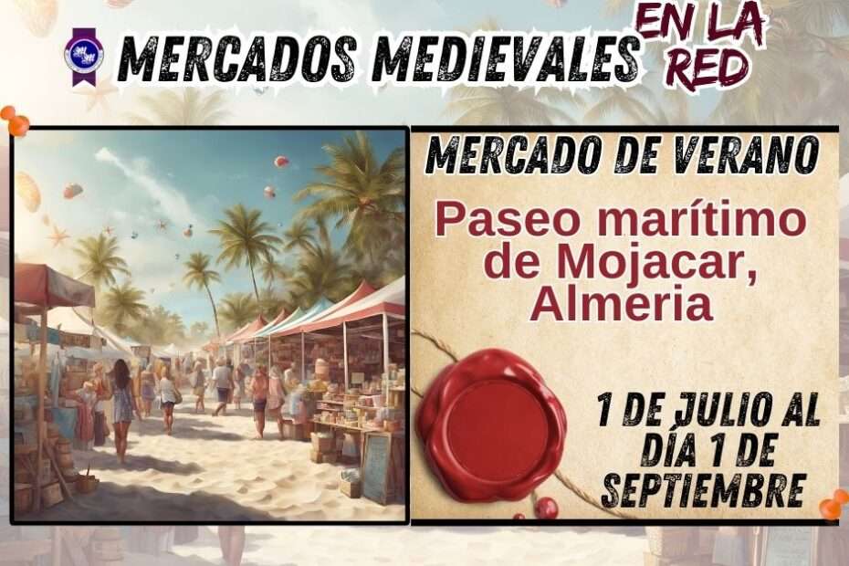 Mercado de Verano de Artesanía en Mojacar playa, Almeria 2024