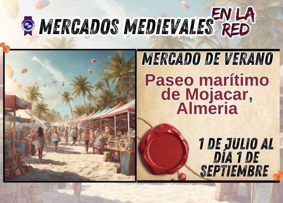 Mercado de Verano de Artesanía en Mojacar playa, Almeria 2024