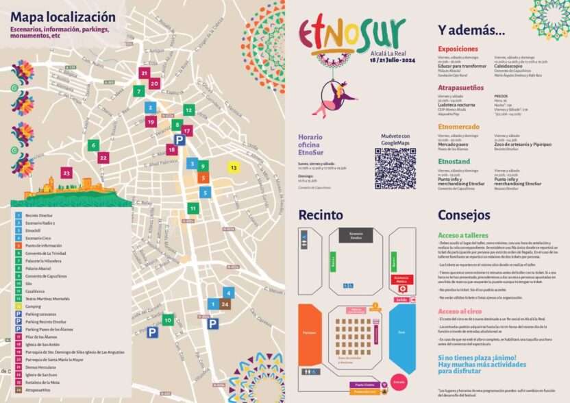Festival Etnosur 27 Edición en Alcalá La Real (Jaén) 2024 mapa