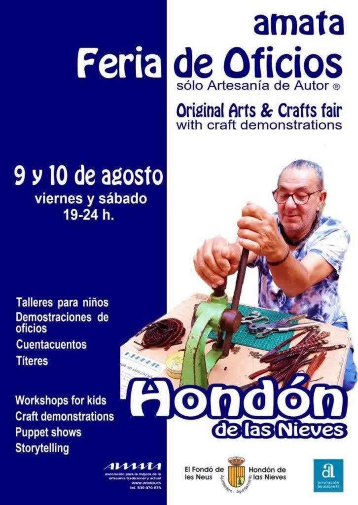 Cartel Feria de Oficios Hondón de las Nieves (Alicante) 2024